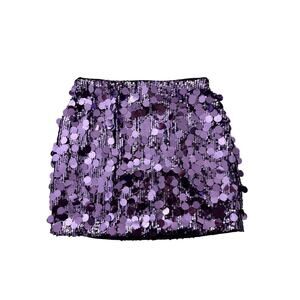 Amazon purple sequin mini skirt - size medium